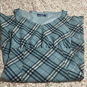 Burberry London Blue  Label Blue Plaid  Dress
